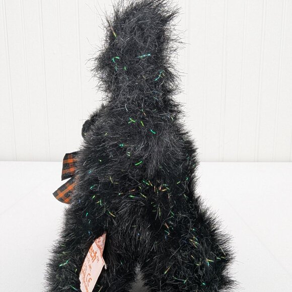 Russ Berrie Screech Black Cat Plush 6" Sparkly Stuffed Animal 100589 Halloween - Picture 6 of 10
